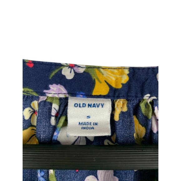 Old Navy Womens Floral Print Blouse S Cotton & Modal Blend - Picture 3 of 6